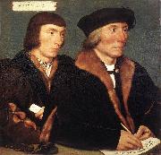 HOLBEIN, Hans the Younger Double Portrait of Sir Thomas Godsalve and His Son John oil on canvas